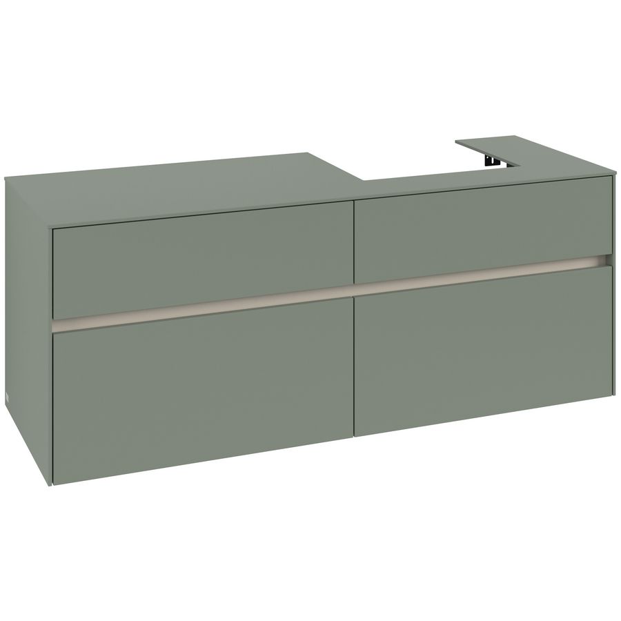 Wastafelonderkast Collaro 1400x548x500mm Soft Green C075B0AF