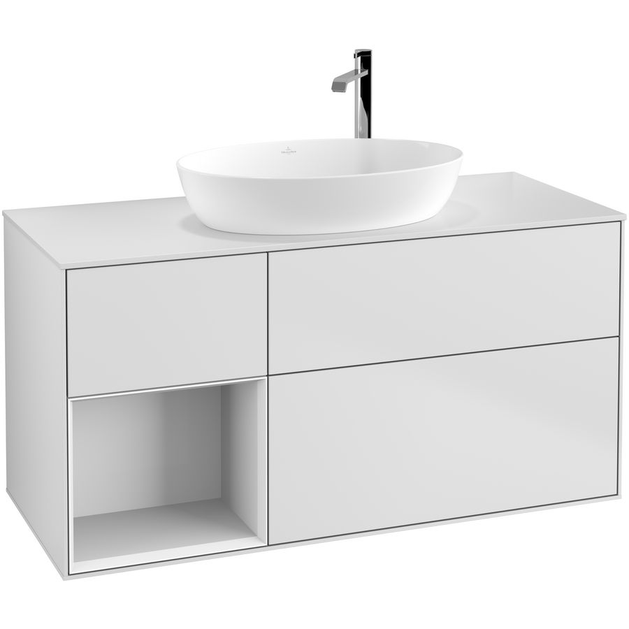 Wastafelonderkast Finion 1200x603x501mm White Matt Lacquer G941GFMT