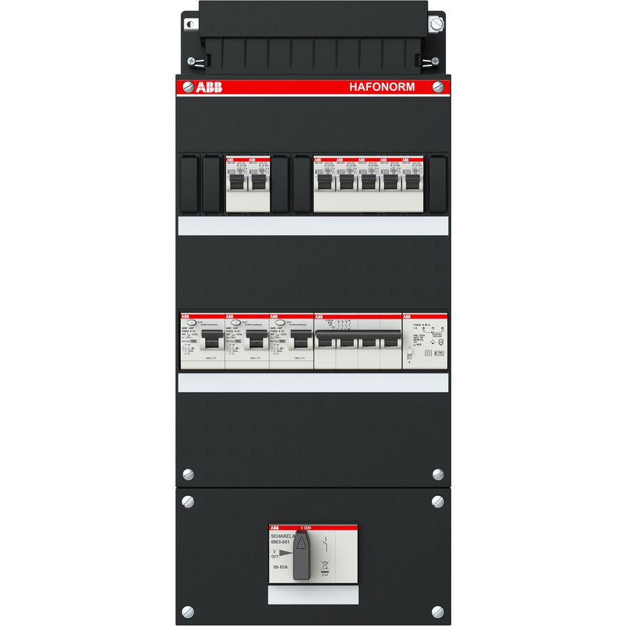 Groepenkast 7x achter 3x30mA HS+D+T 3-fasen 1SPF006907F1751