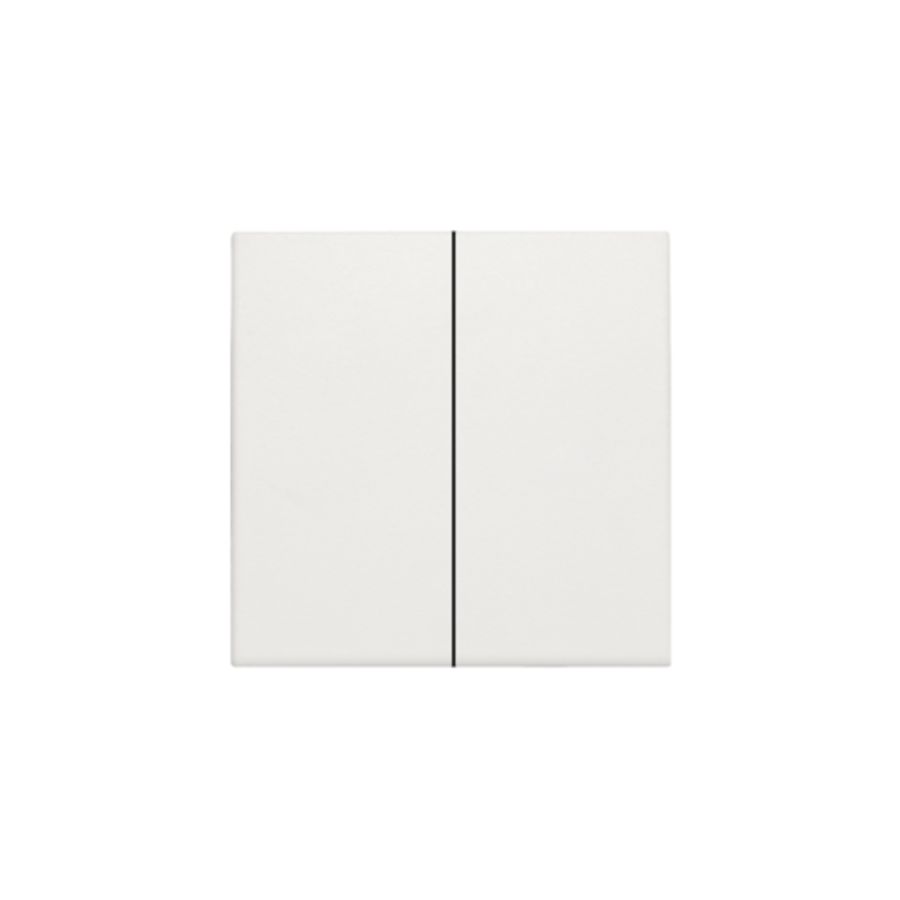 Afwerkingsset dubbele elektr. schakelaar /knop white