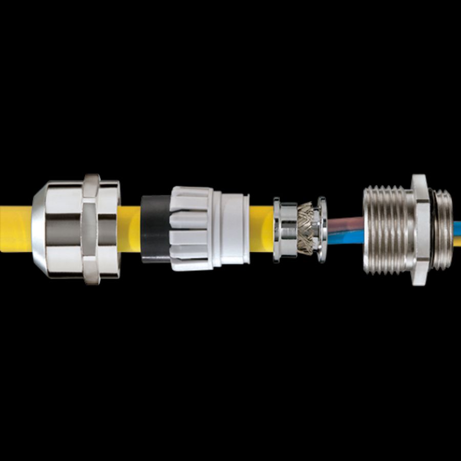 EMC-wartel, RVS, M20x1,5 doorlaat 6-13mm scherm 9,5mm (ESSKV20EMV-Z) VVE=10