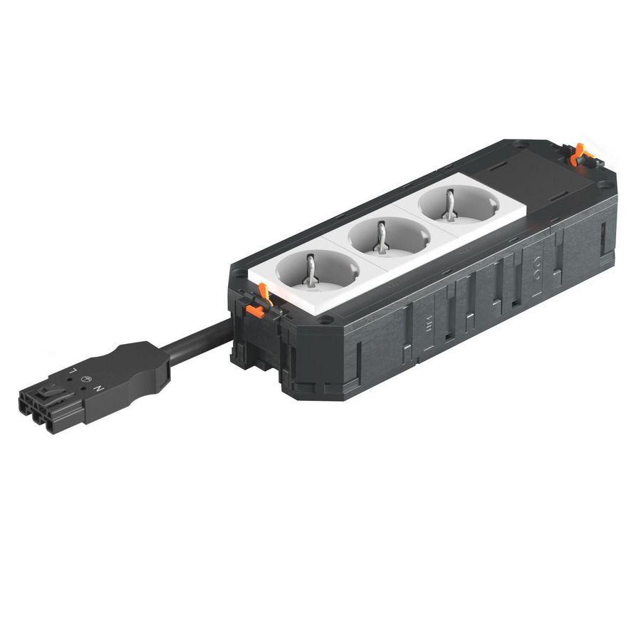 Universele drager connect WINSTA VDE 3v. wit 208x76x45