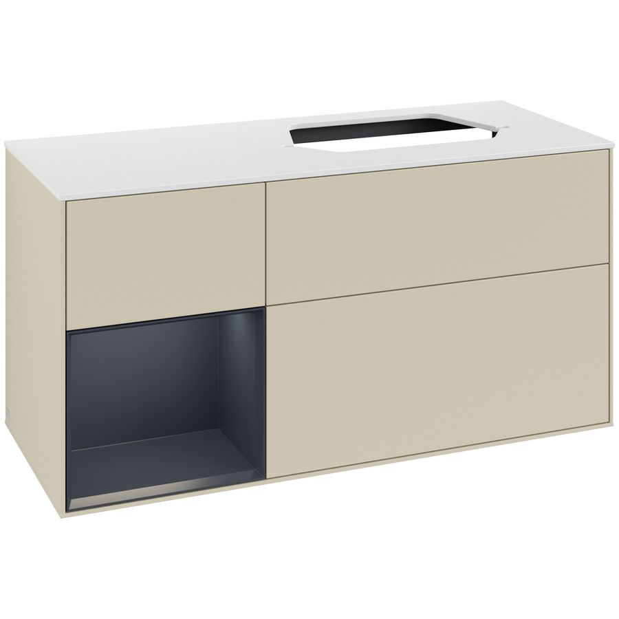 Wastafelonderkast Finion 1200x603x501mm S.Grey Matt Lacquer G391HGHJ