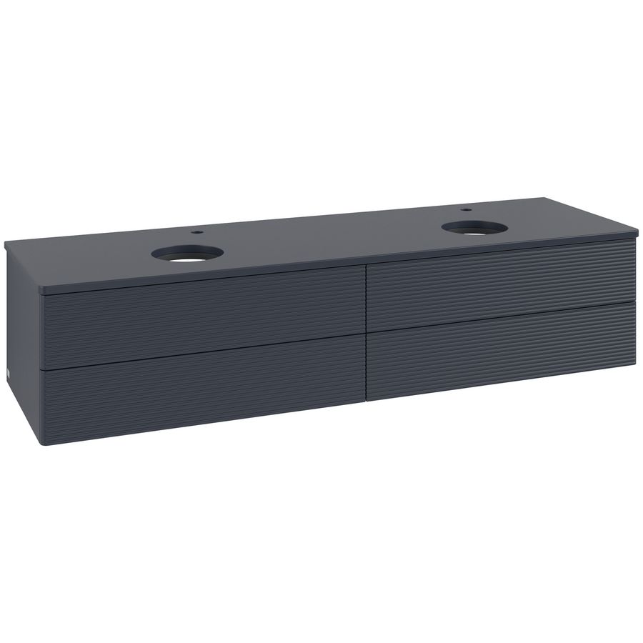 Wastafelonderkast Antao 1600x360x500mm Mid.Blue Matt Lacquer K28150HG