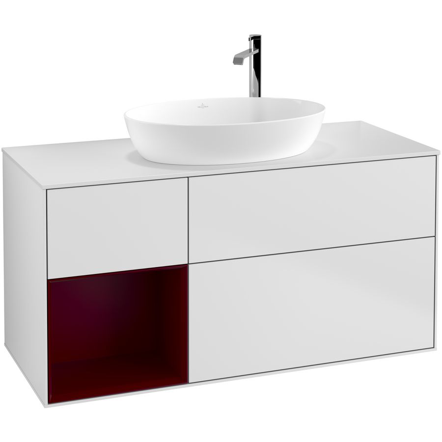 Wastafelonderkast Finion 1200x603x501mm White Matt Lacquer G941HBMT