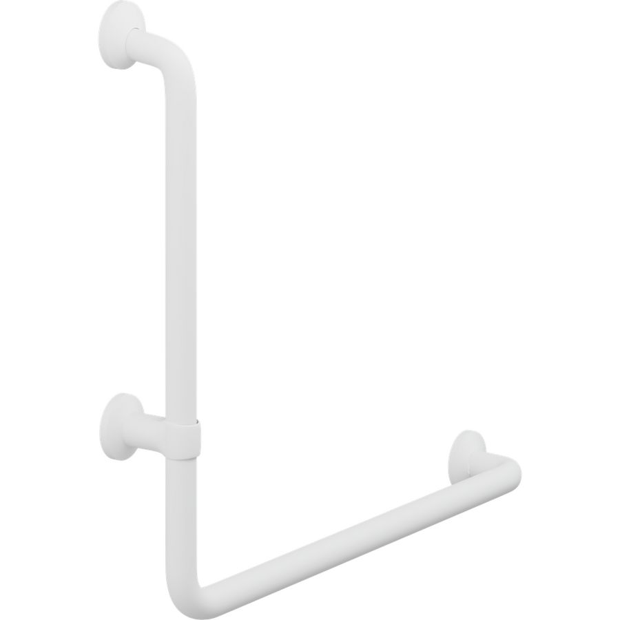 Handgreep met bocht 90 links 400x475mm PLUS wit