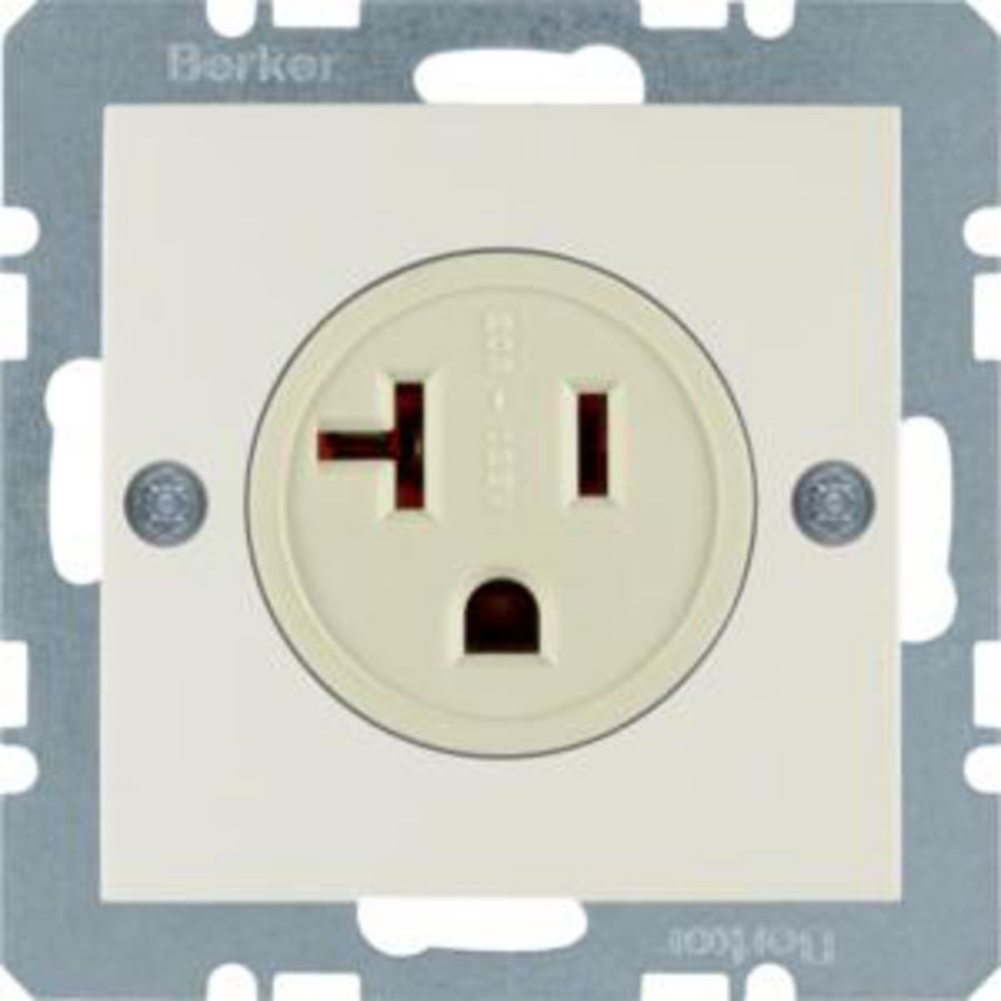 Wandcontactdoos randaarde USA/CANADA NEMA 5-20 R wit glans S1