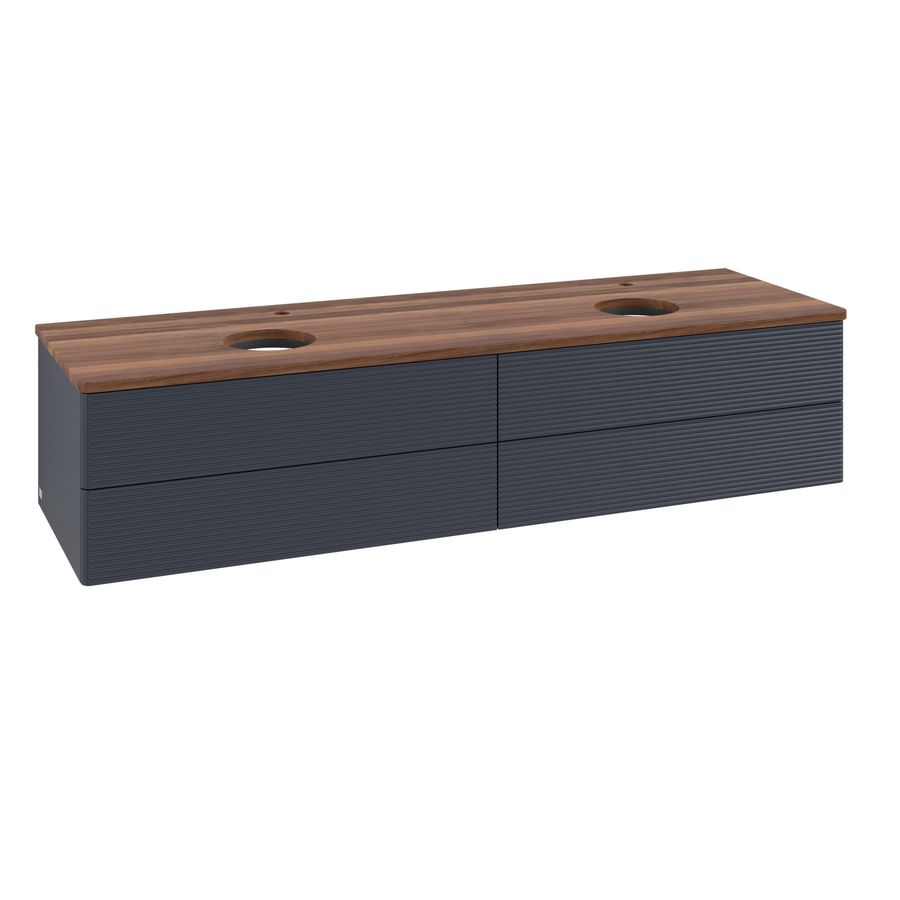 Wastafelonderkast Antao 1600x360x500mm Mid.Blue Matt Lacquer K28152HG