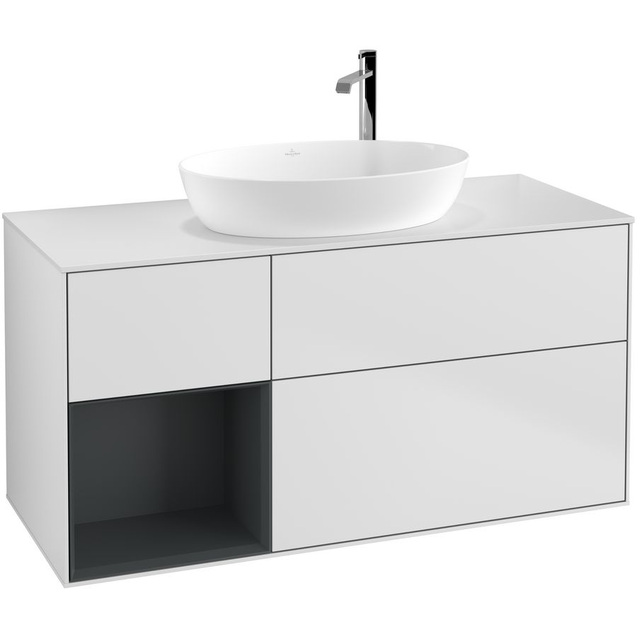 Wastafelonderkast Finion 1200x603x501mm White Matt Lacquer G941HGMT