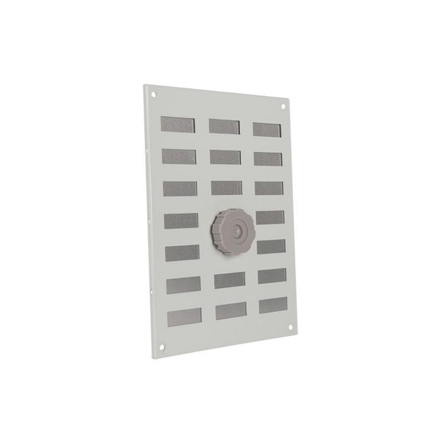 ALU schuifrooster+gaas 150x215mm wit