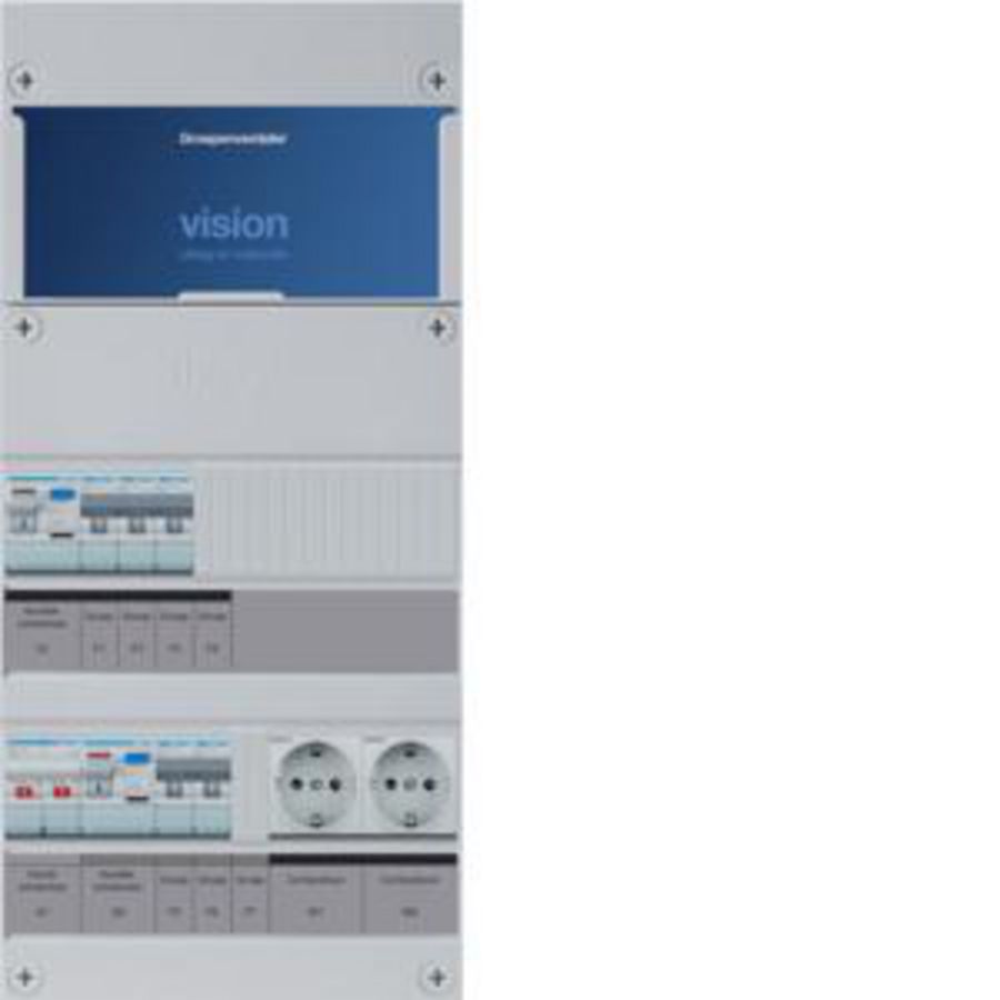 Groepenkast 5-groepenverdeler HS 2xALS 30mA +W+W 1-fase