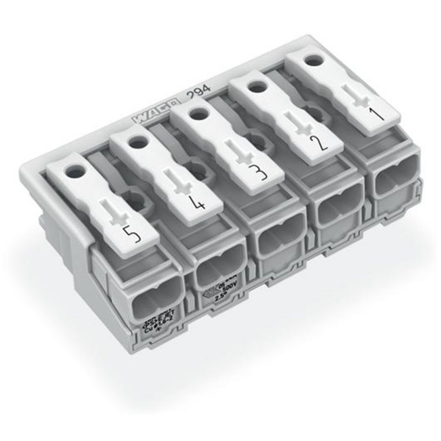 Kroonklem Drukknop extern z. PE-contact wit 294-5045 VVE=250