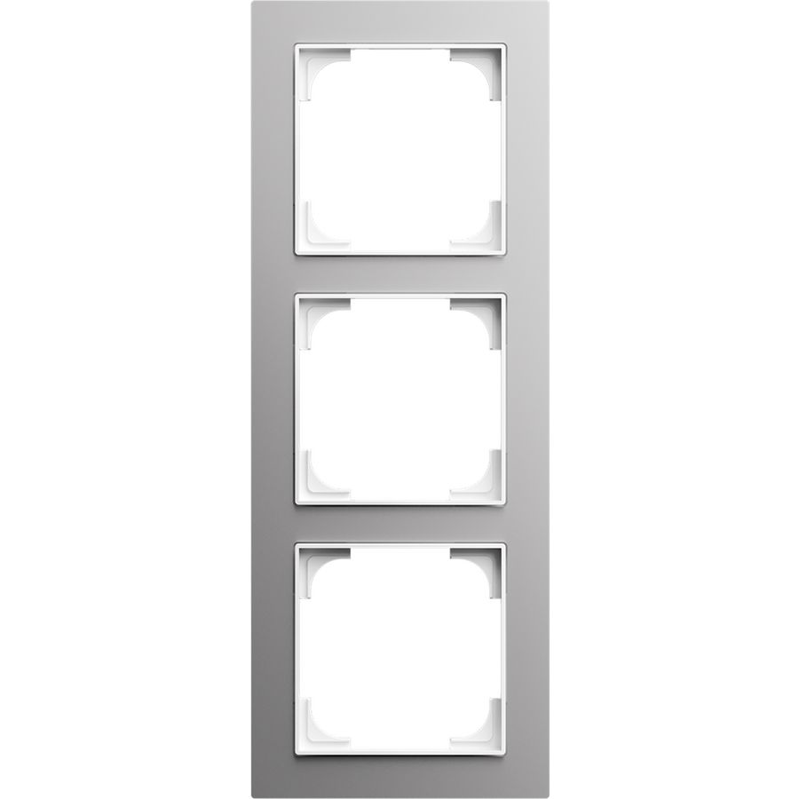 Afdekraam 3v art-aluminium zilver