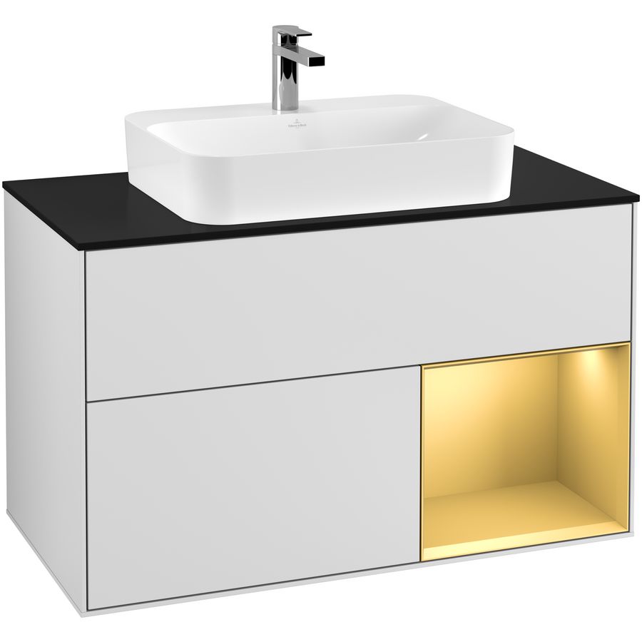 Wastafelonderkast Finion 1000x603x501mm White Matt Lacquer G372HFMT