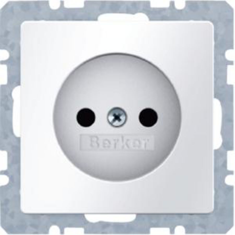 Wandcontactdoos 2P steek berker Q.1/Q.3/Q.7 polarwit