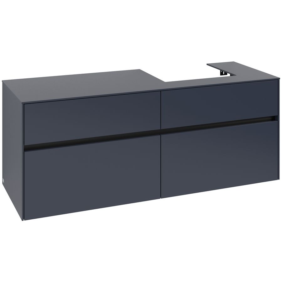 Wastafelonderkast Collaro 1400x548x500mm Marine Blue C07500VQ