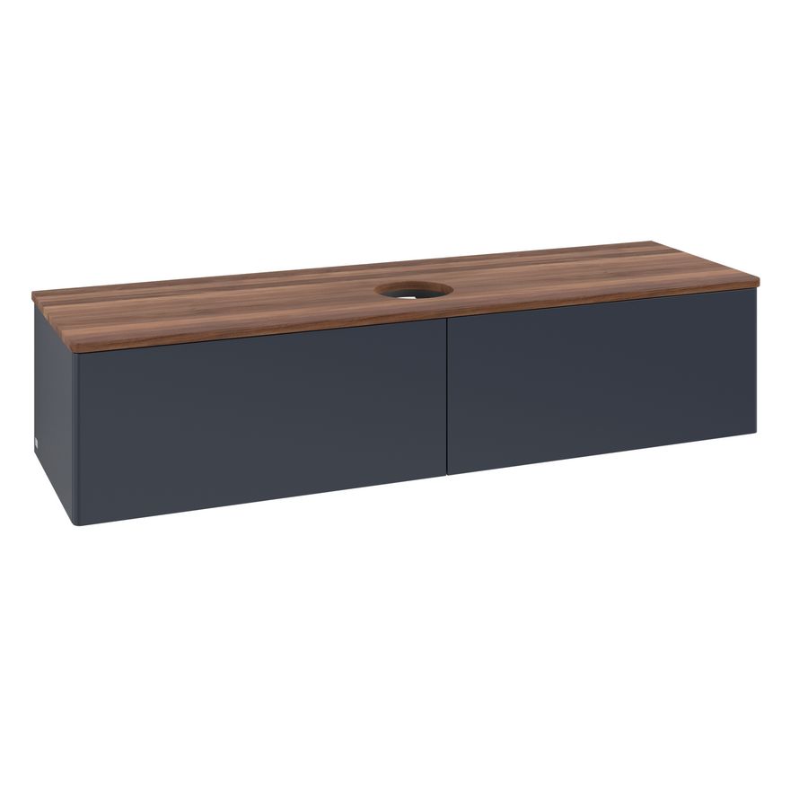 Wastafelonderkast Antao 1600x360x500mm Mid.Blue Matt Lacquer K36012HG