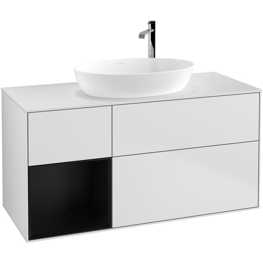Wastafelonderkast Finion 1200x603x501mm White Matt Lacquer G941PDMT