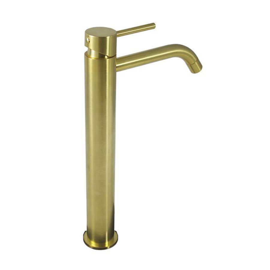 Wastafelmengkraan LIGHT 1-h highriser sprong 162mm geborsteld honing goudkleur