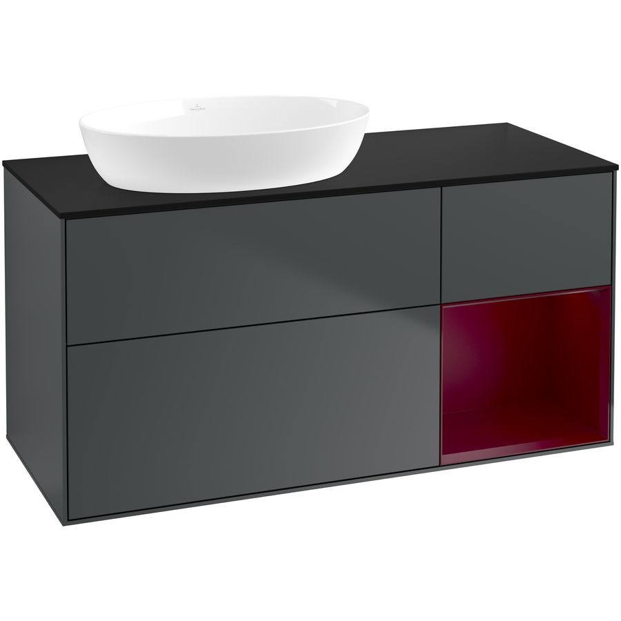Wastafelonderkast Finion 1200x603x501mm Mid.Blue Matt Lacquer GA52HBHG
