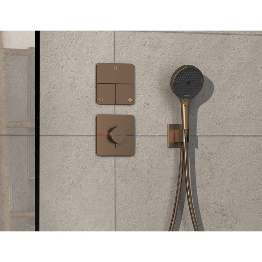 ShowerSelect Comfort Q Kraan afbouwdeel tbv inbouw voor 3 functies Brushed Bronze
