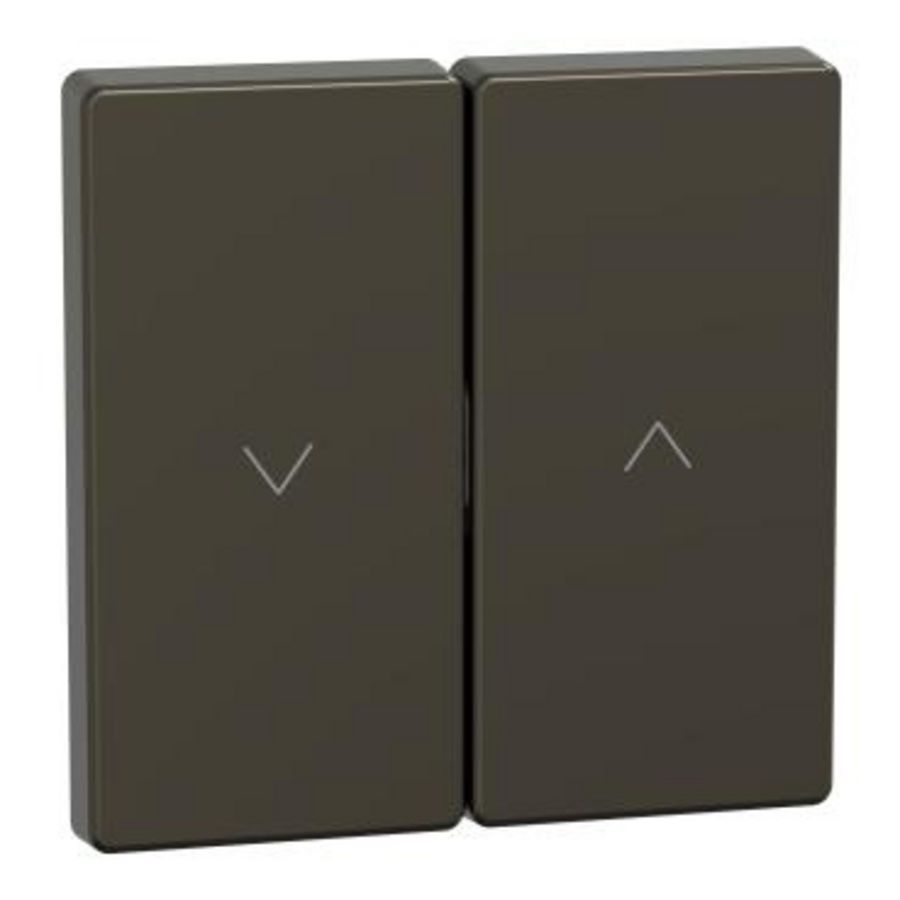 Seriewip voor jaloezieschakelaar Mocca metallic Systeem D