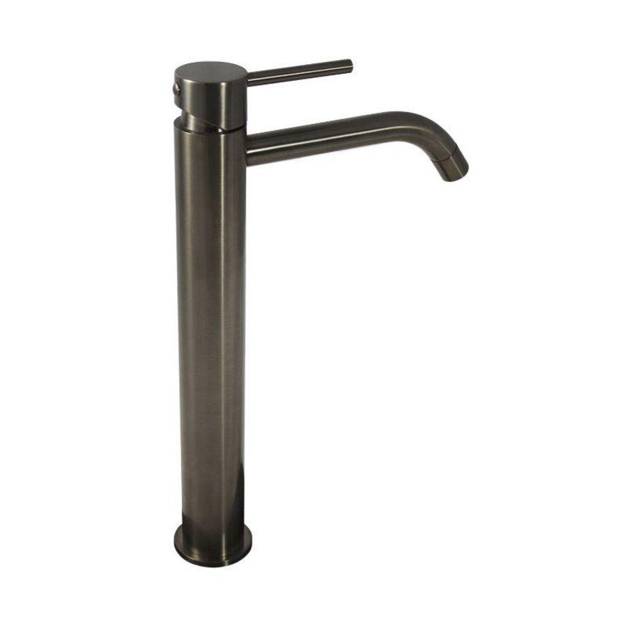 Wastafelmengkraan LIGHT 1-h highriser sprong 162mm geborsteld zwart nikkel