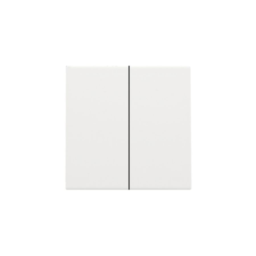 Afwerkingsset dubbele elektr. schakelaar /knop white c.