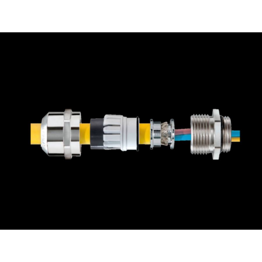 EMC-wartel messing, M16x1,5 doorlaat 4,5-10mm (MMSKV16EMV-Z)