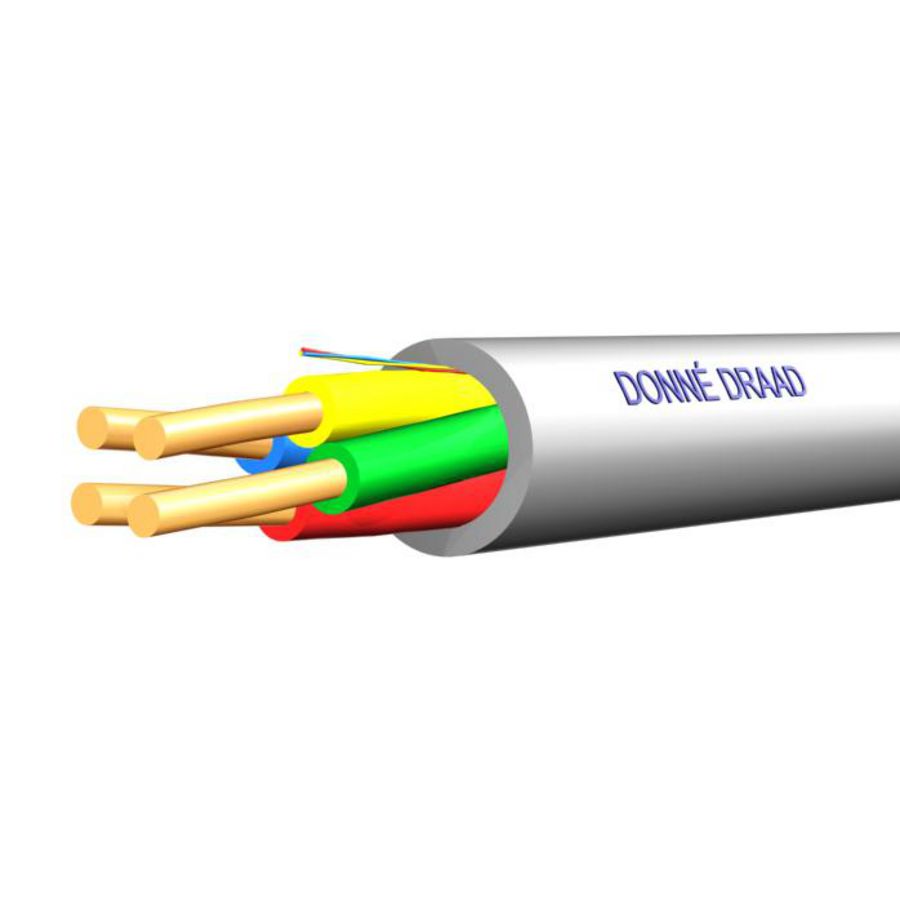 Doos a 100m. Wandkabel Eca-D-wit 2x0,8mm