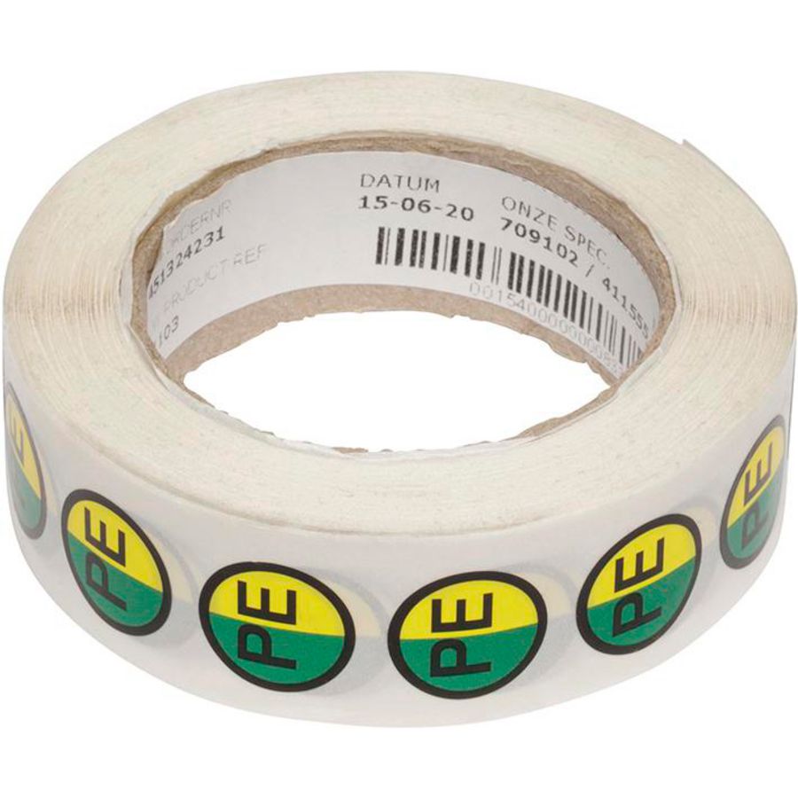 PE Sticker 1 rol van 1000st