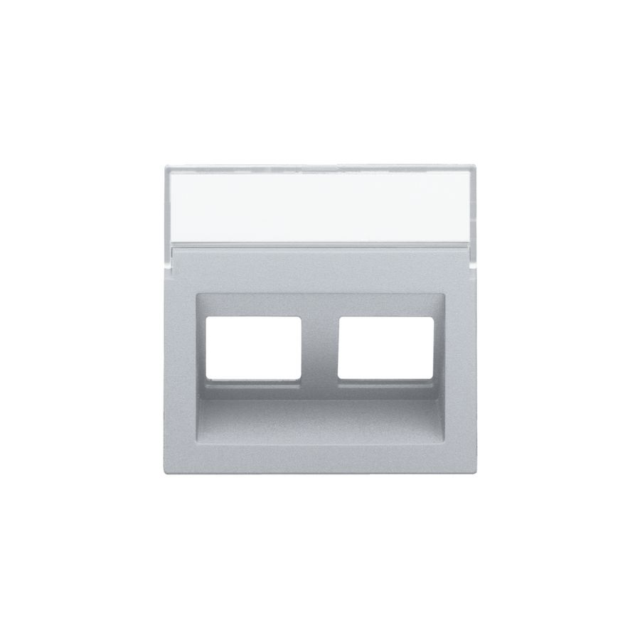 Centraalplaat data 2x RJ schuine uitgang sterling