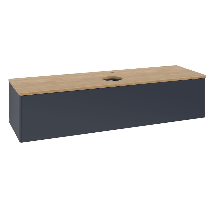 Wastafelonderkast Antao 1600x360x500mm Mid.Blue Matt Lacquer K36051HG