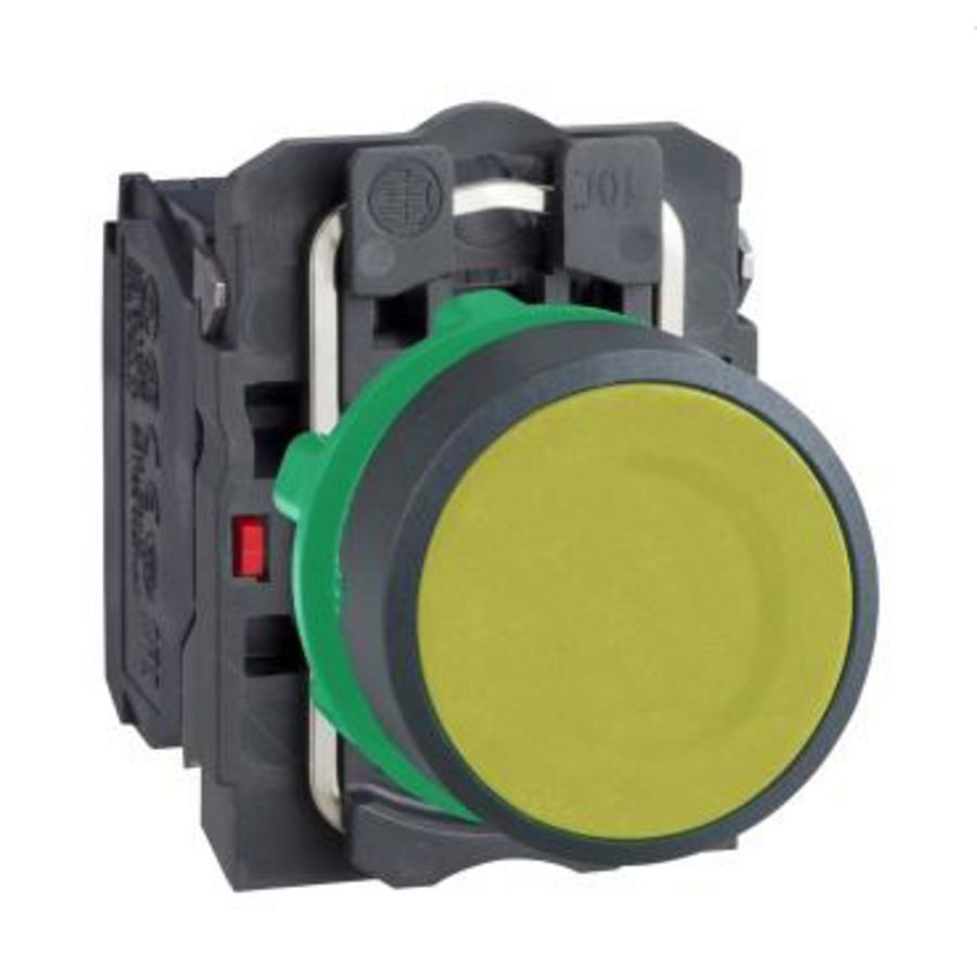 Drukknop Verzonken Terugvering Ø22mm 1NO+1NC Harmony XB5