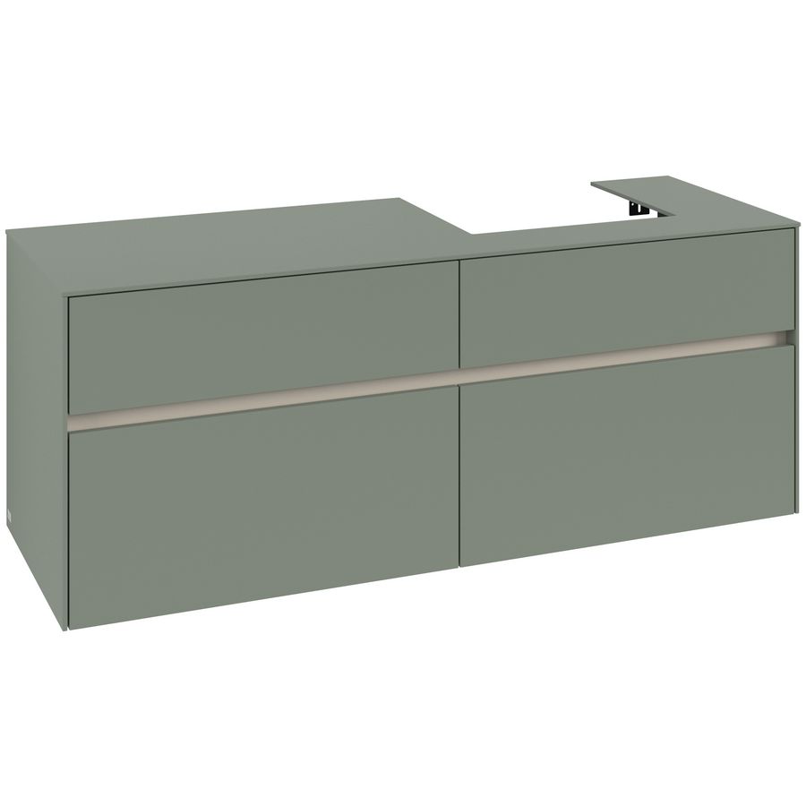 Wastafelonderkast Collaro 1400x548x500mm Soft Green C07500AF