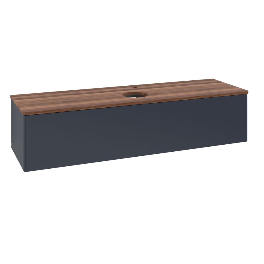 Wastafelonderkast Antao 1600x360x500mm Mid.Blue Matt Lacquer K36052HG