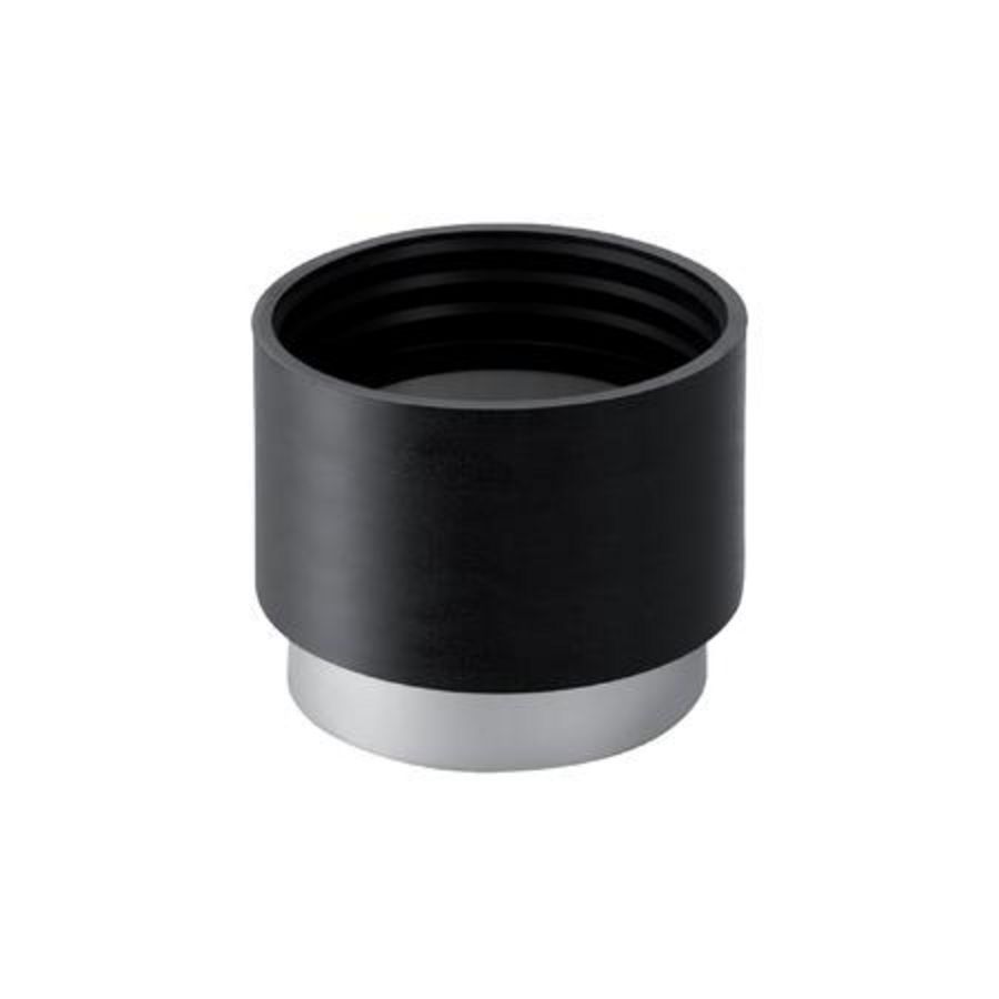 PE gietijzer aansluitstuk met steunring 125mm