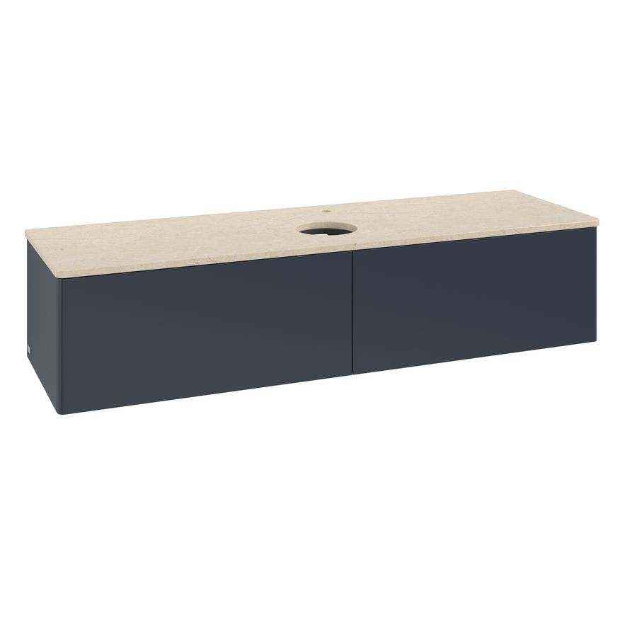 Wastafelonderkast Antao 1600x360x500mm Mid.Blue Matt Lacquer K36053HG