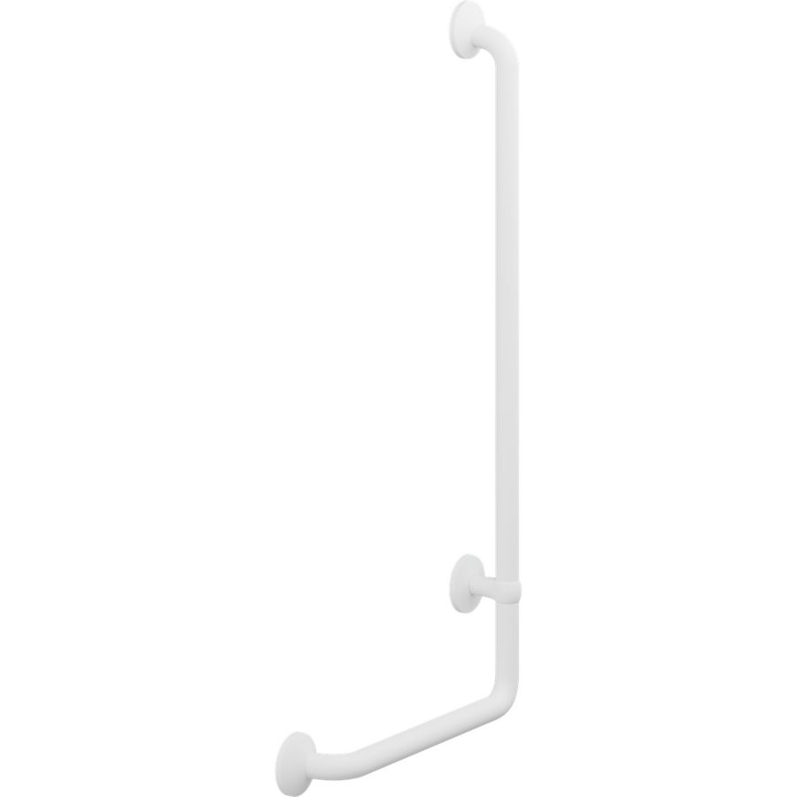 Handgreep met bocht 90 rechts 400x900mm PLUS wit