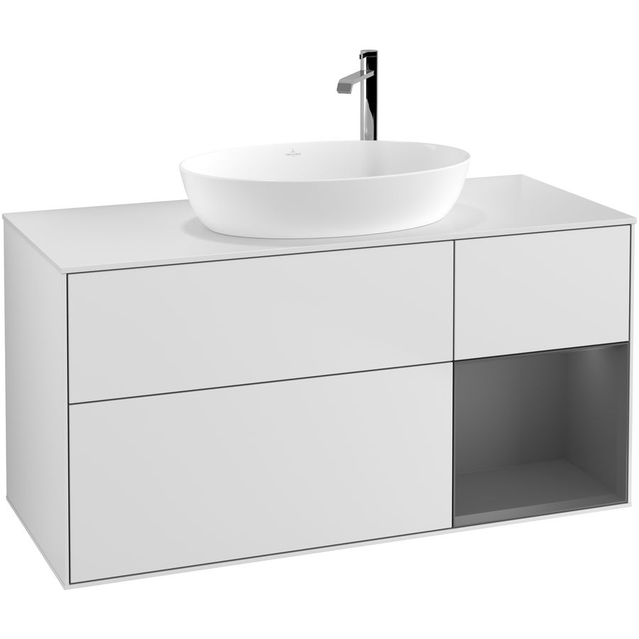 Wastafelonderkast Finion 1200x603x501mm White Matt Lacquer G951GKMT
