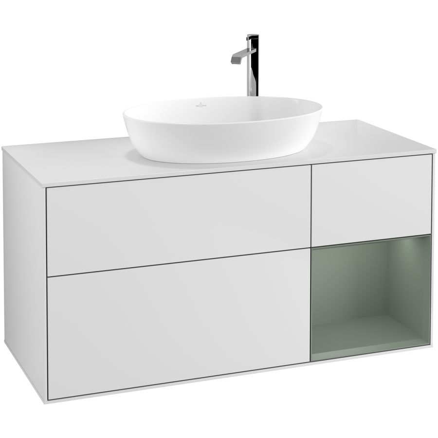 Wastafelonderkast Finion 1200x603x501mm White Matt Lacquer G951GMMT