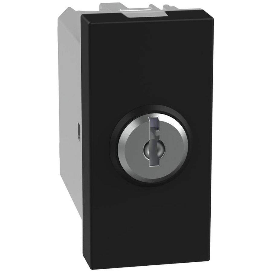 Light Now sleutelschakelaar wissel 10AX - 1 module - zwart