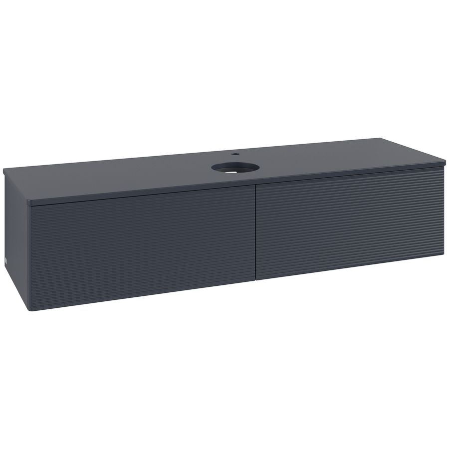 Wastafelonderkast Antao 1600x360x500mm Mid.Blue Matt Lacquer K36150HG