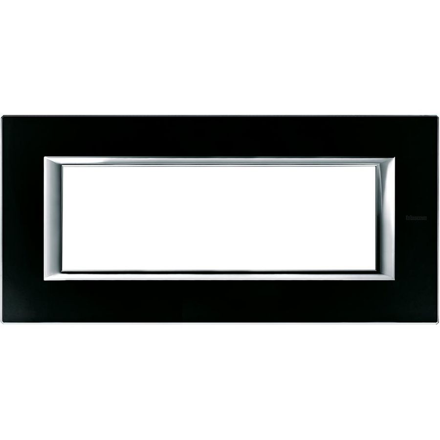 Afdekraam Nacht zwart glas recht 6 modulen Axolute