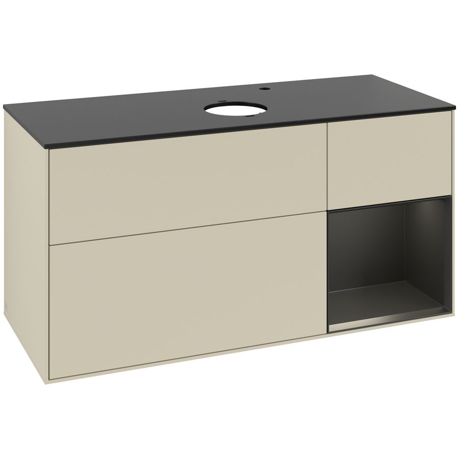 Wastafelonderkast Finion 1200x603x501mm S.Grey Matt Lacquer F952PDHJ