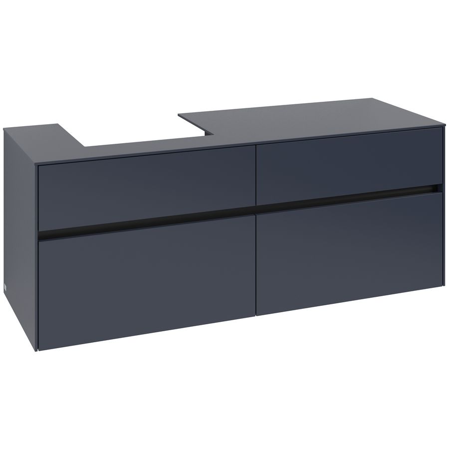 Wastafelonderkast Collaro 1400x548x500mm Marine Blue C074B0VQ