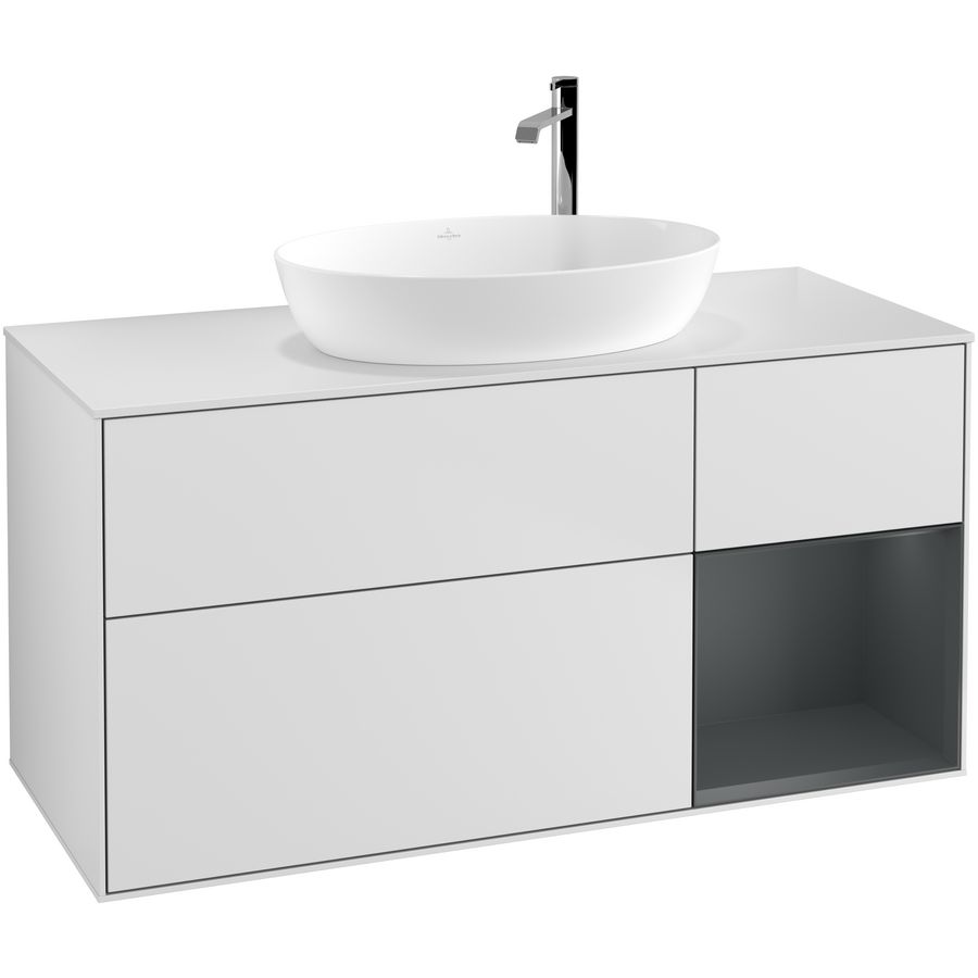 Wastafelonderkast Finion 1200x603x501mm White Matt Lacquer G951HGMT