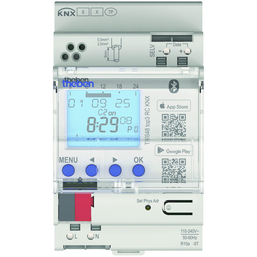 Digitale KNX-timer, jaar-/astroprogramma, app-programmering