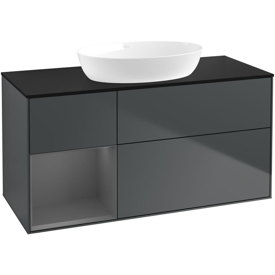 Wastafelonderkast Finion 1200x603x501mm Mid.Blue Matt Lacquer GA62GKHG