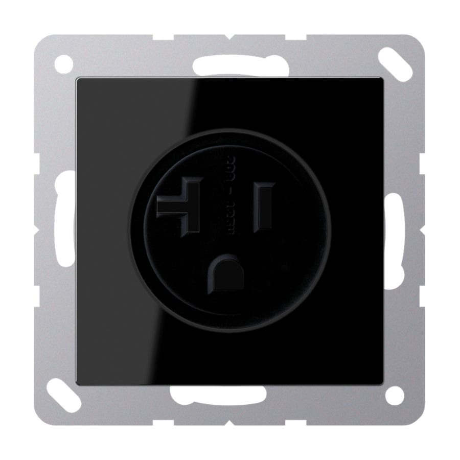 Wandcontactdoos zwart Us-Nema 20 A A500